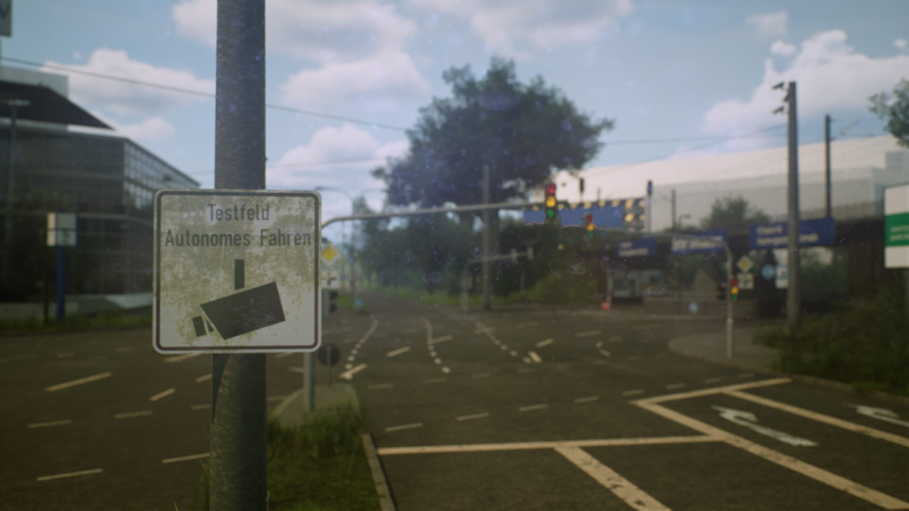 Virtual TAF-BW rendering, showing the notice sign of the TAF-BW.